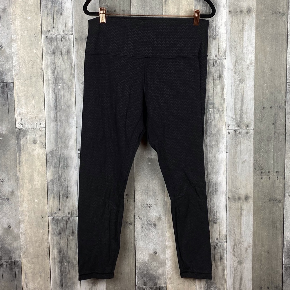 Lululemon Align 25” Leggings Black Emboss Size 12 - Picture 4 of 14